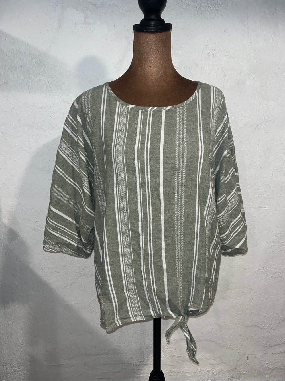 Time And True Striped Blouse
